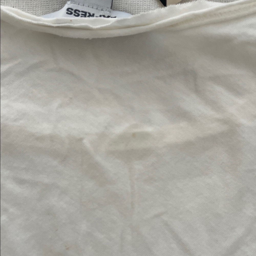 Express White Long Sleeve Top with Silver Sequin Detail - Picture 6 of 6